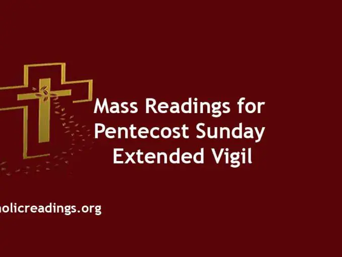 Pentecost Sunday Extended Vigil Catholic Daily Readings