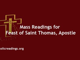 Mass Readings for Feast of Saint Thomas, Apostle