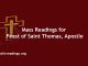Mass Readings for Feast of Saint Thomas, Apostle