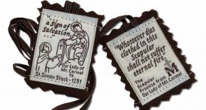 The scapular of Our Lady of Mt Carmel or the Brown Scapular