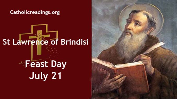 St Lawrence of Brindisi - Feast Day - July 21