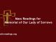Catholic Mass Readings for Memorial of Our Lady of Sorrows