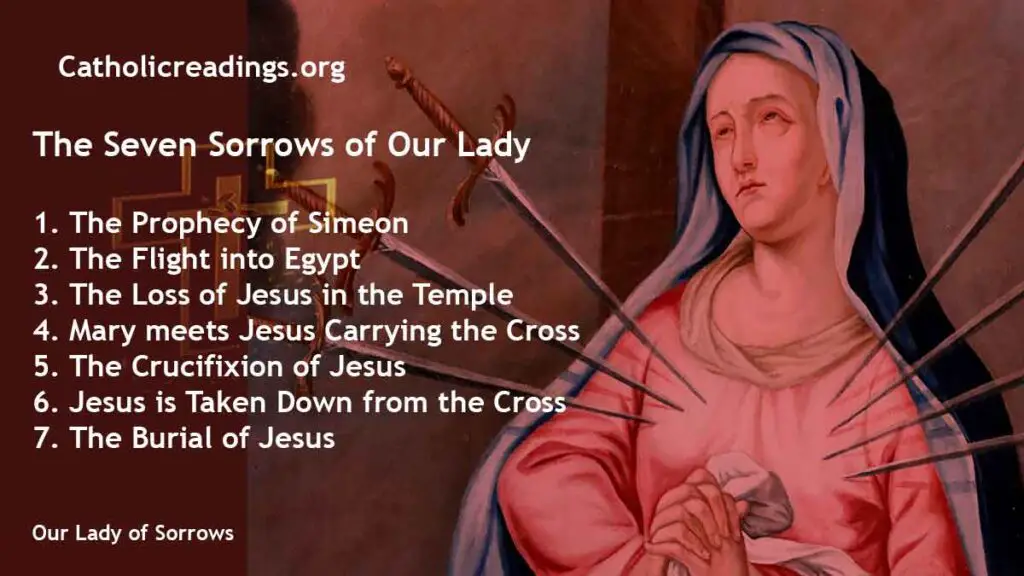 Our Lady of Sorrows - Feast Day - September 15 2024 - Catholic Saint of ...