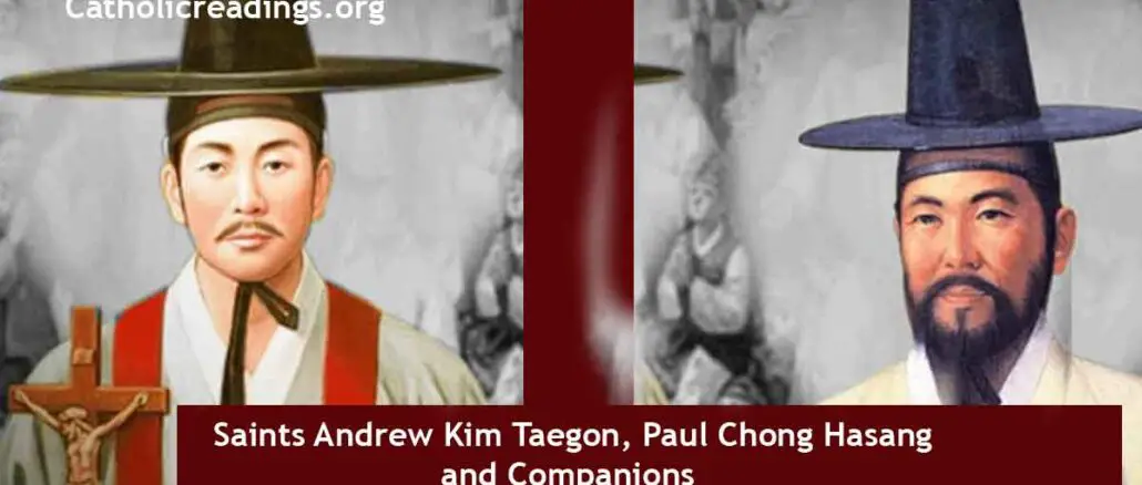 Saints Andrew Kim Taegon, Paul Chong Hasang and Companions - Feast Day - September 20