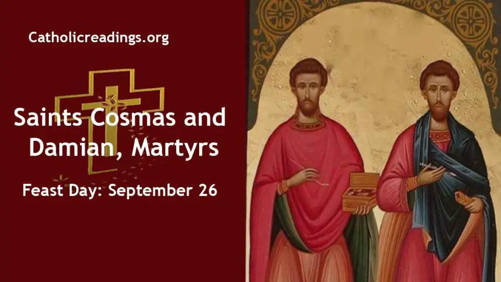 Saints Cosmas and Damian Feast Day September 26 2024 Catholic