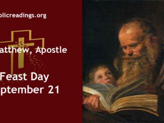 St Matthew Apostle, Feast Day - September 21