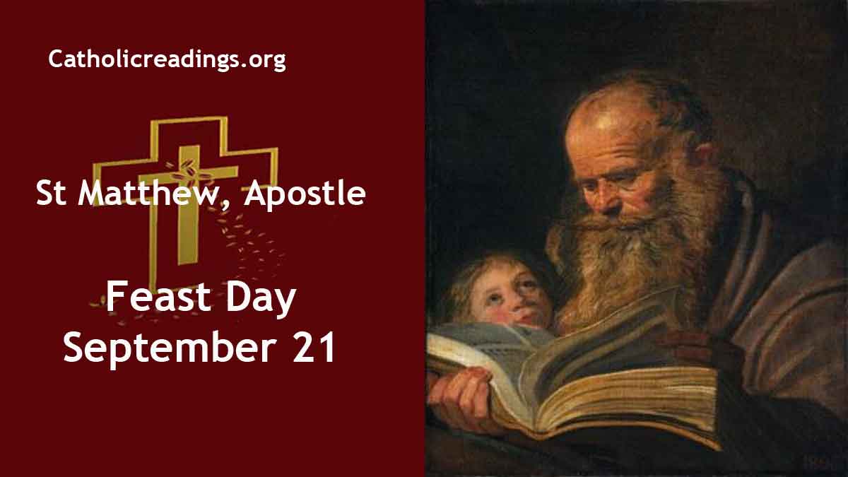 St Matthew Apostle, Feast Day - September 21 2023 - Catholic Saint of ...