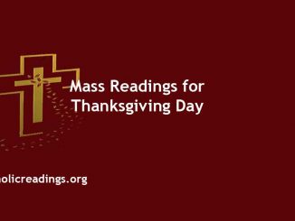 Catholic Mass Readings for Thanksgiving Day