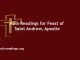 Catholic Mass Readings for Feast of Saint Andrew, Apostle