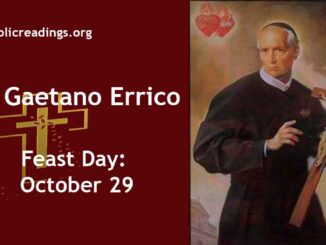 St Gaetano Errico - Feast Day - October 29