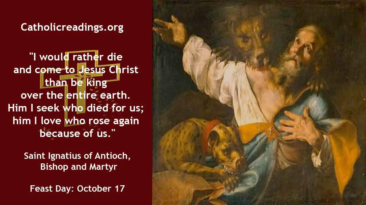 St Ignatius of Antioch Feast Day October 17 2023 Catholic Saint