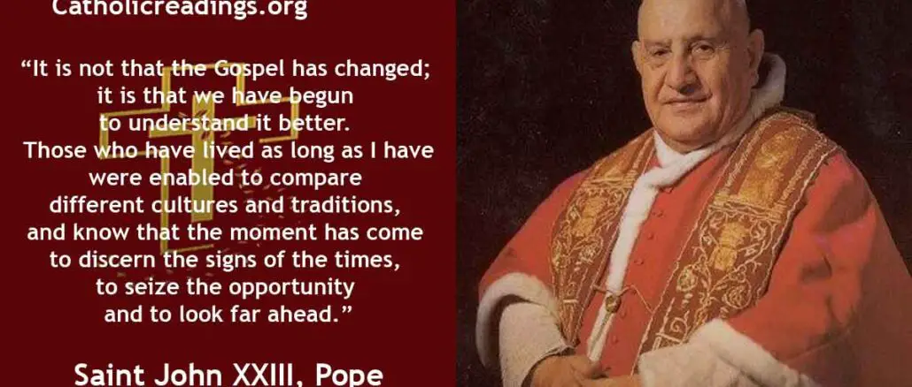 Saint John XXIII, Pope - Feast Day - October 11