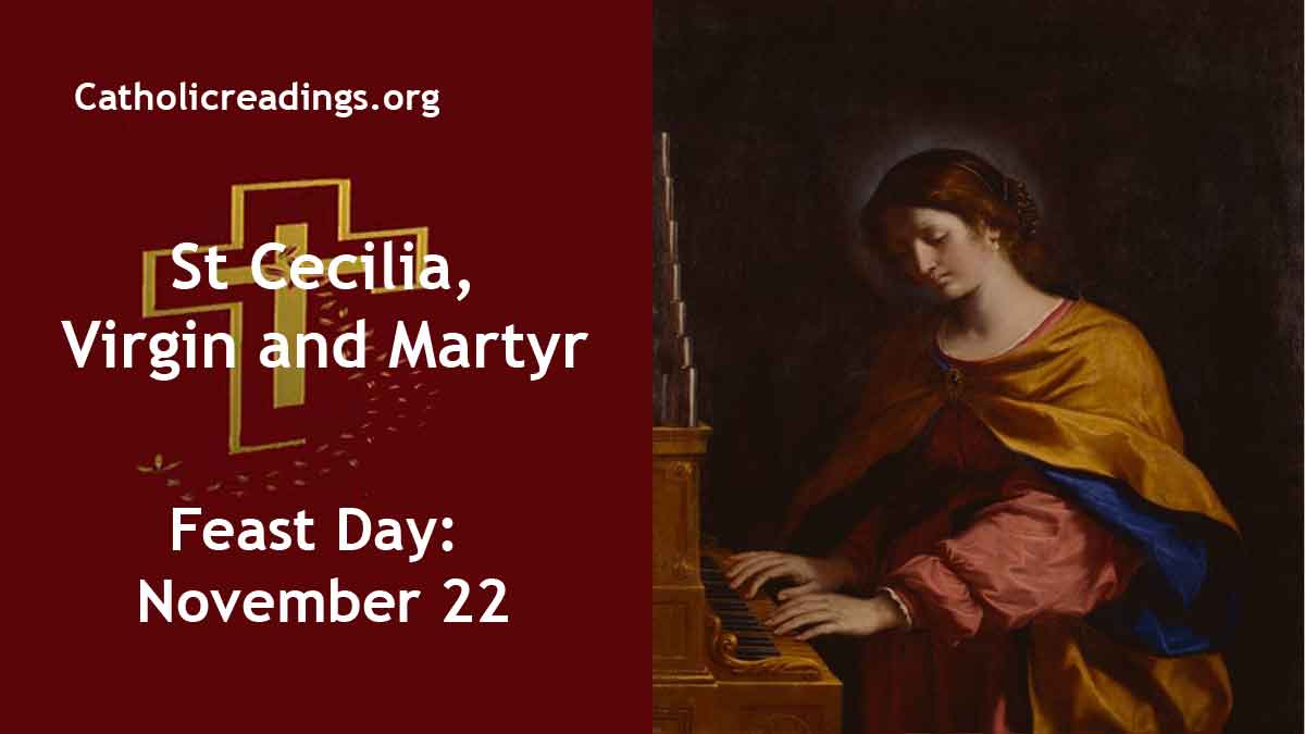 St Cecilia, Virgin and Martyr Feast Day November 22 2023 Catholic