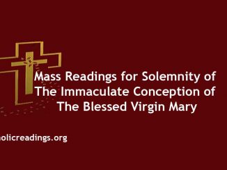 Catholic mass Readings for Solemnity of the Immaculate Conception of the Blessed Virgin Mary