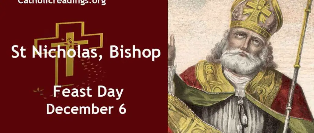 St Nicholas, Bishop - Feast Day - December 6 Novena to St Nicholas