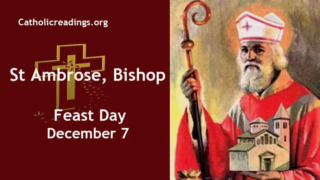 St Ambrose, Bishop - Feast Day - December 7 2024 - Catholic Saint Of ...