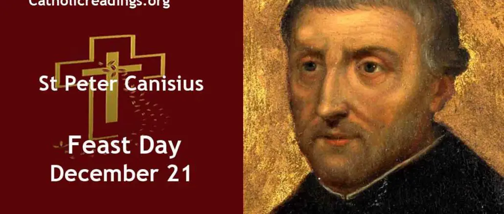 St Peter Canisius - Feast Day - December 21