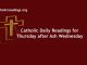 Catholic Daily Readings for Thursday after Ash Wednesday