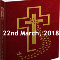 Thursday of the Fifth Week of Lent Today’s Audio Mass Readings – Lectionary: 254