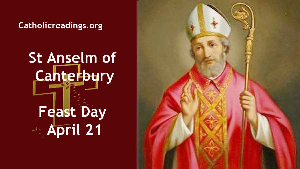 St Anselm of Canterbury Feast Day April 21 2023 Catholic Saint of