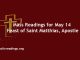 Mass Readings for Feast of Saint Matthias, Apostle