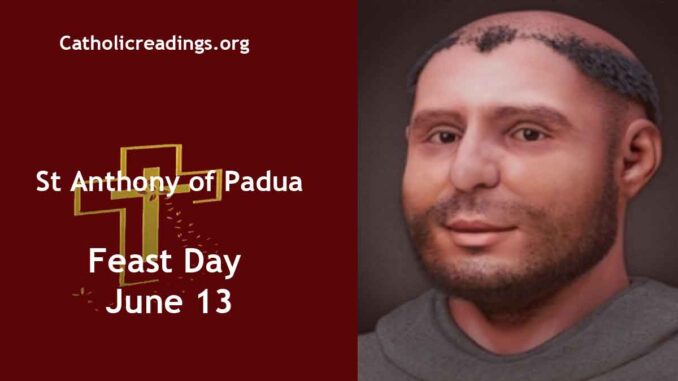 St Anthony of Padua - Feast Day - June 13