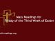 Mass Readings for Friday of the Third Week of Easter