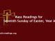 Mass Readings for Seventh Sunday of Easter, Year A