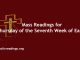 Mass Readings for Thursday of the Seventh Week of Easter