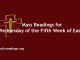 Mass Readings for Wednesday of the Fifth Week of Easter