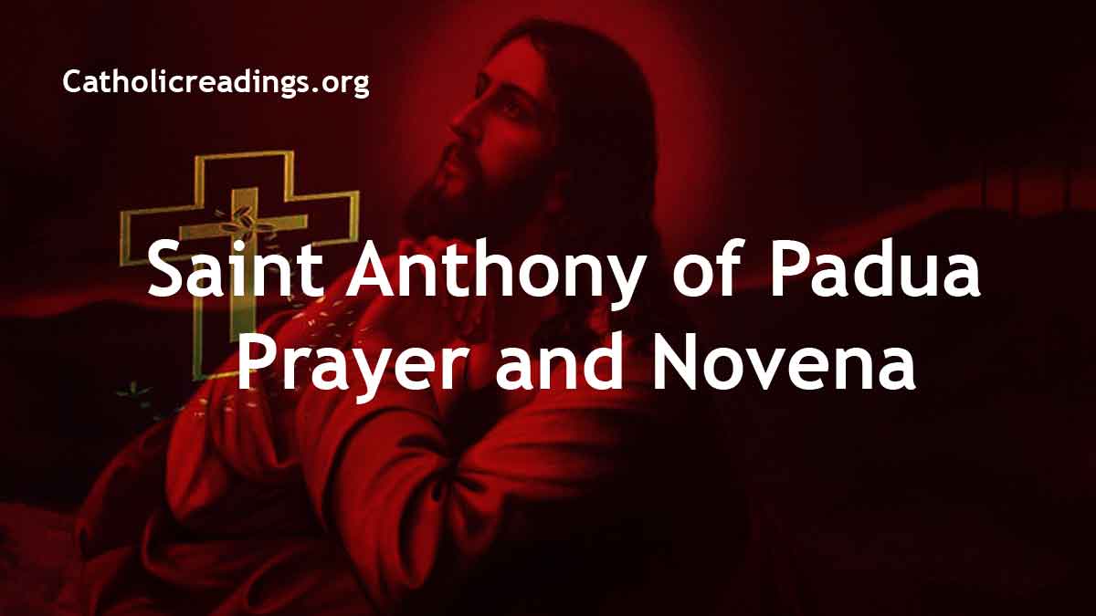 St Anthony Prayer Saint Anthony Of Padua Novena Catholic Prayers