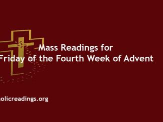 Friday of the Fourth Week of Advent