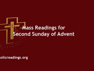 Catholic mass Readings for Second Sunday of Advent