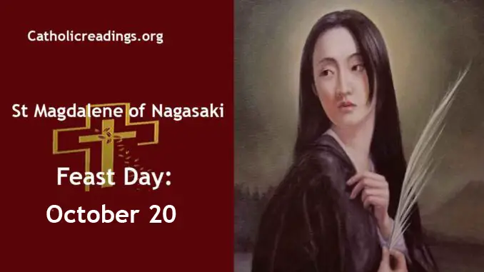 St Magdalene of Nagasaki - Feast Day - October 20