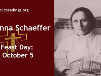 St Anna Schaeffer - Feast Day - October 5