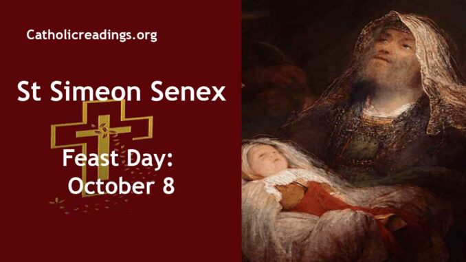 St Simeon Senex - Feast Day - October 8