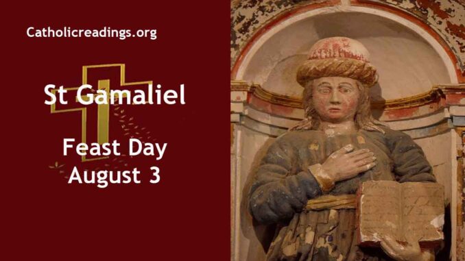 St Gamaliel - Feast Day - August 3