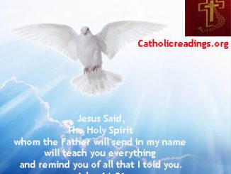 May 20 2019 - Monday, Catholic Quote of the Day - John 14:26