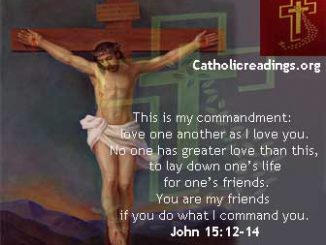 May 14 2019 - Tuesday, Catholic Quote of the Day - John 15:12-14