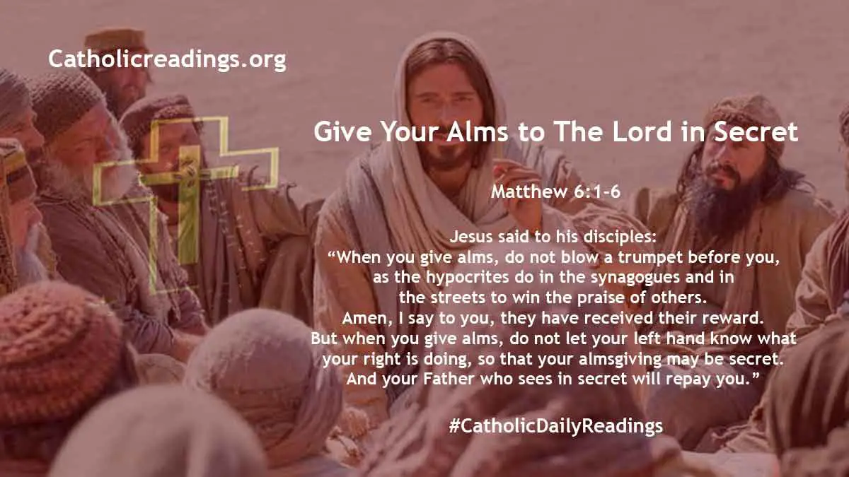 Bible Verse of the Day for June 21 2023 Give Your Alms to The Lord in