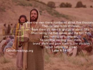 Jesus Feeds Five Thousand Men - Luke 9:14-17 - Bible Verse of the Day