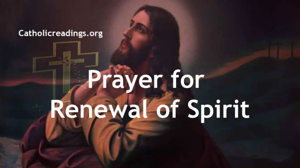 Prayer for Renewal of Spirit