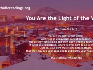 Bible Verse of the Day for - You Are the Light of the World - Matthew 5:13-16