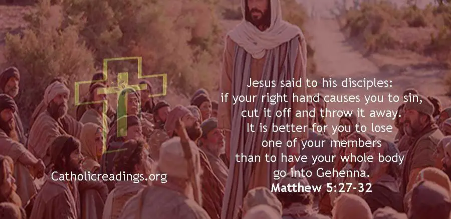 If Your Right Hand Causes You to Sin, Cut it Off - Matthew 5:27-32 - Bible Verse of the Day