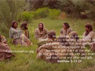 Bible verse of the Day, Matthew 5:23-24 - leave your gift at the altar