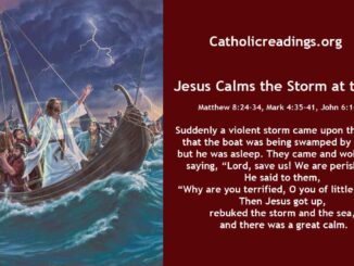 Bible Verse of the Day for July 4 2023 - Jesus Calms the Storm at the Sea - Matthew 8:24-34, Mark 4:35-41, John 6:16-21