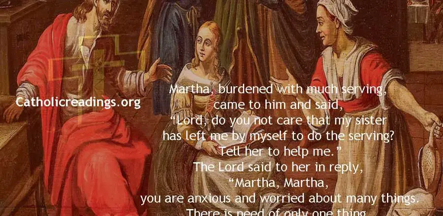 Martha, You are Anxious and Worried About Many Things - Bible Verse of the Day