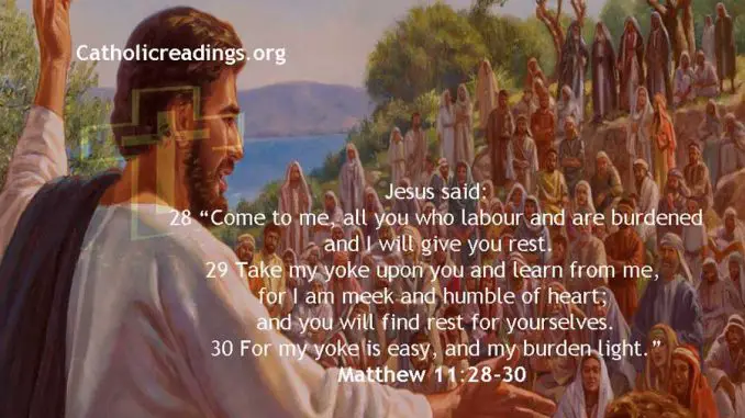 Jesus Said, My Yoke is Easy and My Burden Light - Matthew 11:25-30 - Bible Verse of the Day