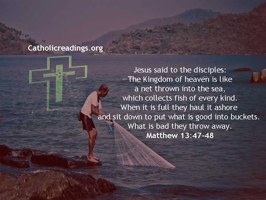 The Kingdom of Heaven is Like a Net Thrown into the Sea - Bible Verse of the Day - Matthew 13:44-53