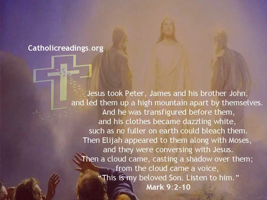 The Transfiguration of Jesus on the Mountain - Mark 9:2-10 - Bible Verse of the Day